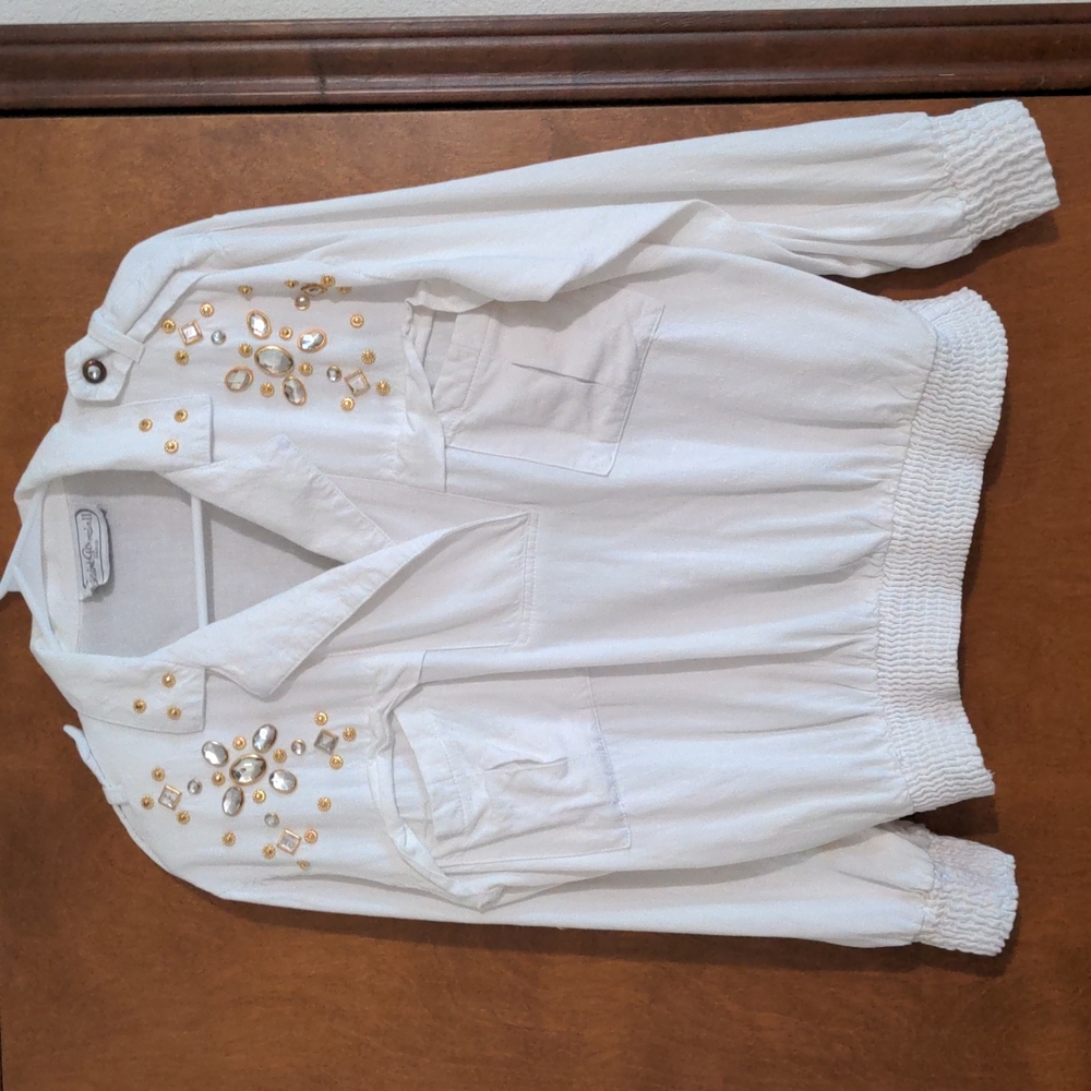 Vintage 80s bedazzled gem sweater